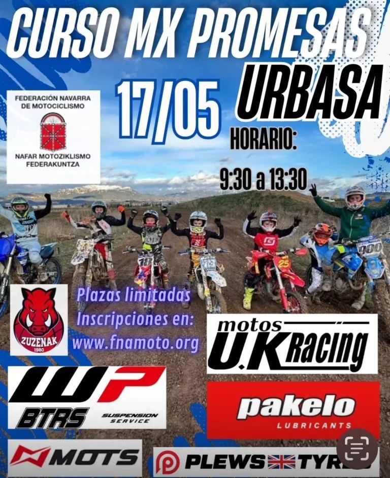 CURSO MX URBASA, PARA JUVENILES, CADETES Y JUNIORS