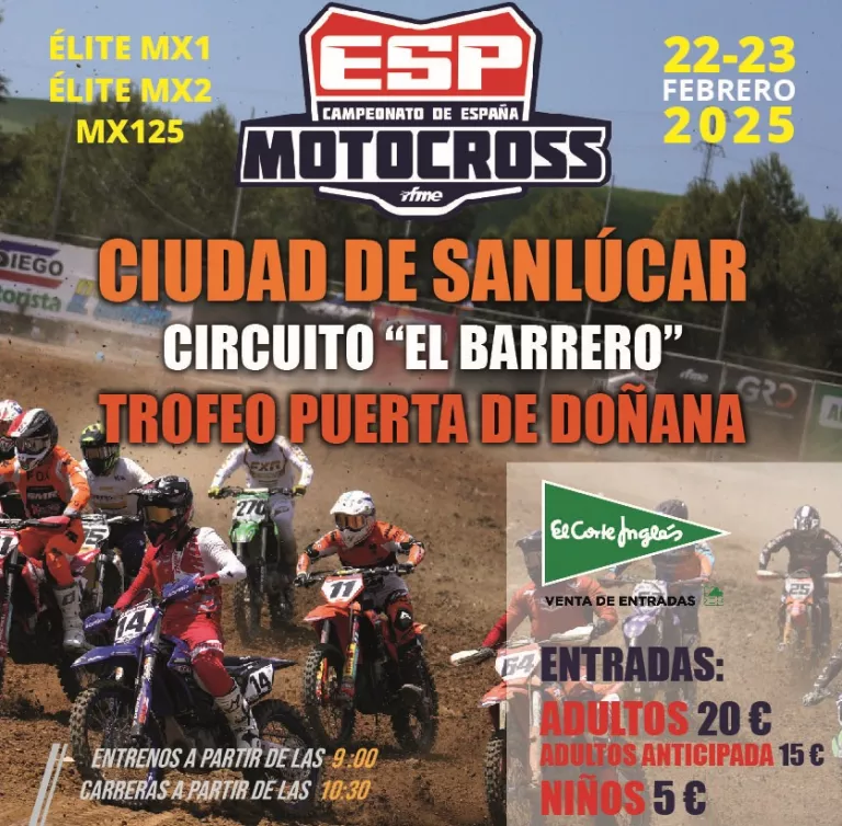 Campeonato de España de motocross Élite 2025 en Sanlucar de Barrameda